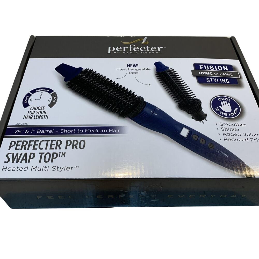 Calista Perfecter Pro Swap Top Heated Multi Styler - Blue Interchangeable Tops